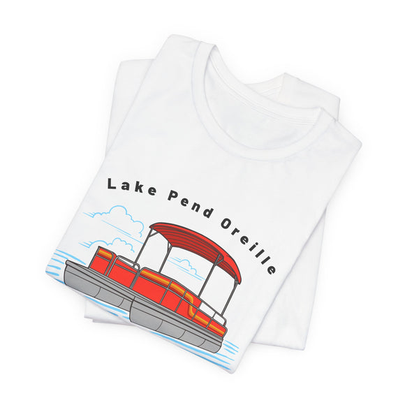 Lake Pend Oreille, Idaho T Shirt - Pontoon Boat Tee