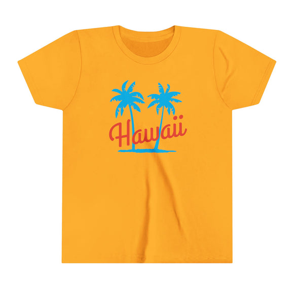 Hawaii Youth Shirt - Retro Palm Tree Hawaii Kid's T-Shirt