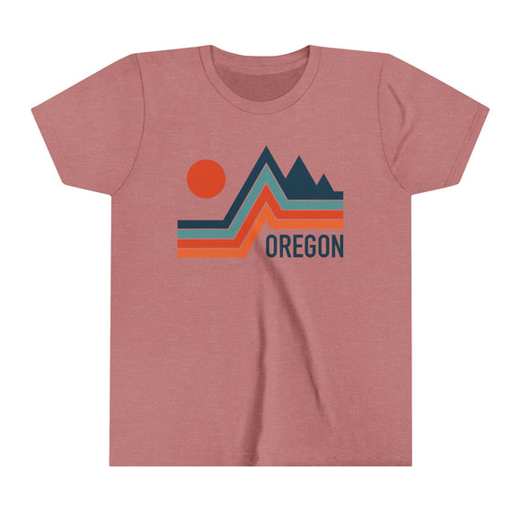 Oregon Youth Shirt - Retro Mountain Oregon Kid's T-Shirt