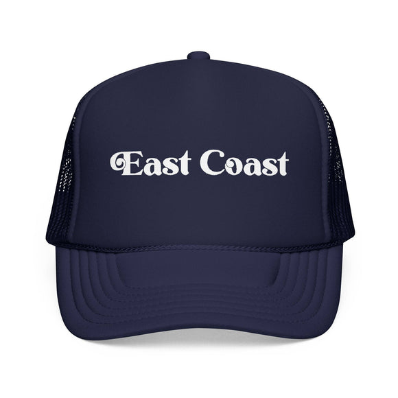 Kids East Coast Trucker Hat - Youth Snapback Cap on white background
