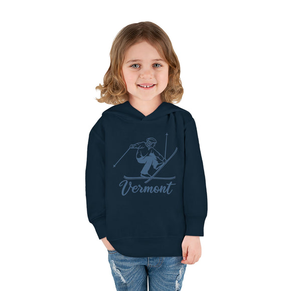 Vermont Toddler Hoodie - Unisex Vintage Skiing Vermont Sweatshirt