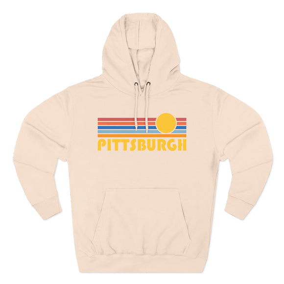 Premium Pittsburgh, Pennsylvania Hoodie - Retro Sun Unisex Sweatshirt