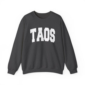 Buy dark-heather Taos, New Mexico Sweatshirt - Unisex Graphic Crewneck