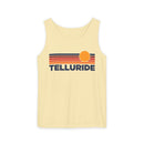 Telluride, Colorado Retro Sunstripe Tank Top | Comfort Colors - 100% Cotton-3