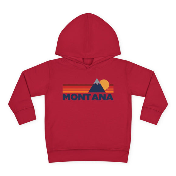 Montana Toddler Hoodie - Unisex Mountain Pullover Sweatshirt, Kids Hooded Jumper, Montana Souvenir