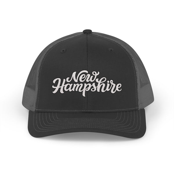 New Hampshire Snapback Trucker Cap - Embroidered New Hampshire Hat