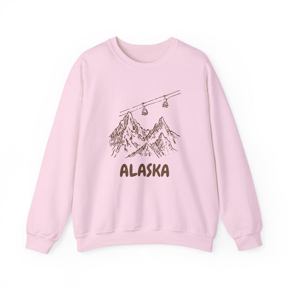 Alaska Mountain Gondola Sweatshirt, Travel Graphic