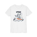 Utah Yeti Snowboard Youth Tee - Kids Skiing Shirt-2