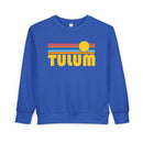Tulum, Mexico Toddler Sweatshirt - Retro Sun Tulum Toddler Crewneck Sweatshirt-2