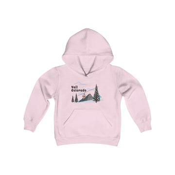 Retro Vail, Colorado Youth Hoodie - Mountain Vail, Colorado Kids Sweatshirt, Cute Vail, Colorado Children's Pullover - 0