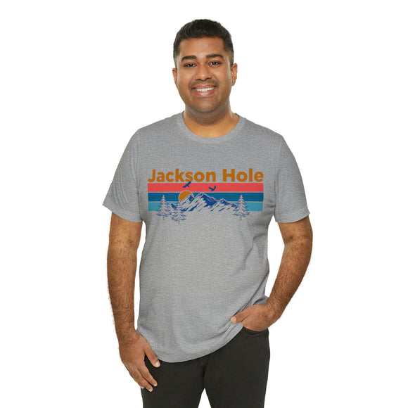 Jackson Hole, Wyoming Shirt - Mountain Sunset Unisex Jackson Hole T-Shirt