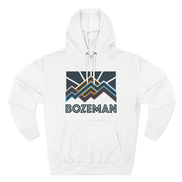Bozeman, Montana Hoodie - Retro Mountain Unisex Sweatshirt - 0
