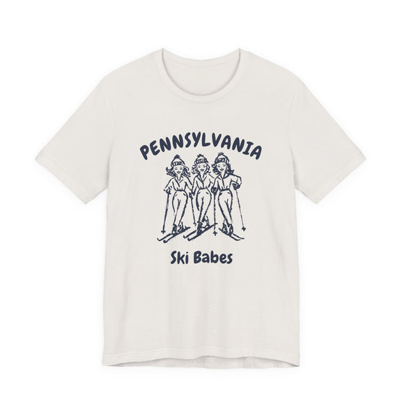 Pennsylvania Ski Babes T‑Shirt — Retro Skiing Graphic Tee