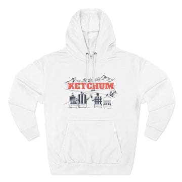 Premium Ketchum, Idaho Après-ski Hoodie - Unisex Sweatshirt