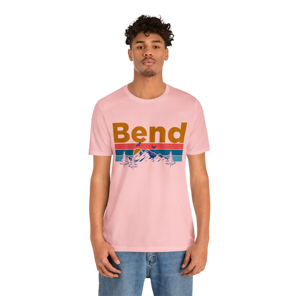 Bend, Oregon Shirt - Mountain Sunset Unisex Bend T-Shirt