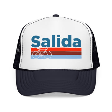 Buy navy-white-navy Salida, Colorado Trucker Hat - Foam Salida Bike Cap
