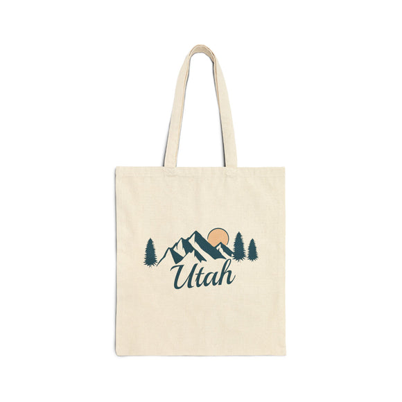 Utah Cotton Canvas Tote Bag - 15" x 16"
