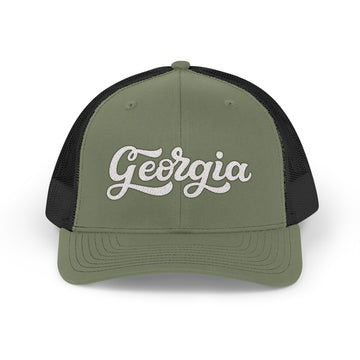 Buy loden-black Georgia Snapback Trucker Cap - Embroidered Georgia Hat