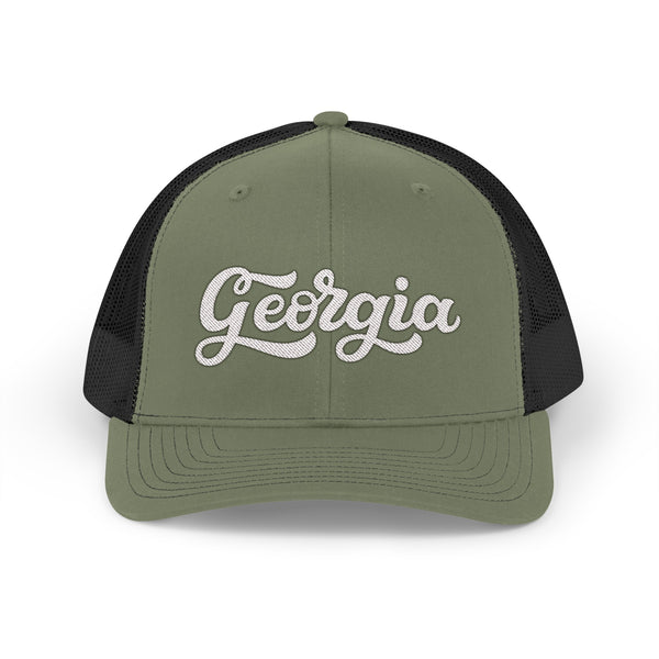 Georgia Snapback Trucker Cap - Embroidered Georgia Hat