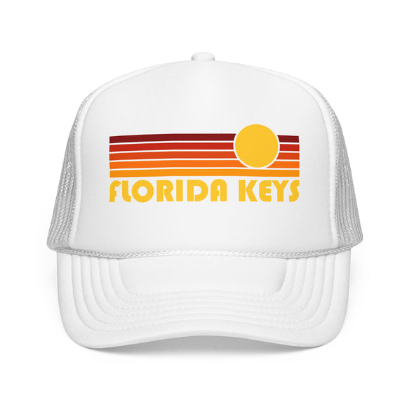 Florida Keys, Florida Retro Sunset Trucker Hat