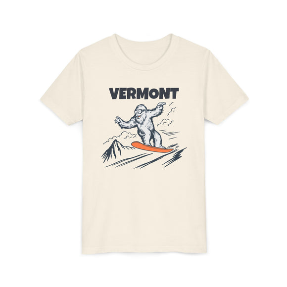 Vermont Yeti Snowboard Youth Tee - Kids Skiing Shirt