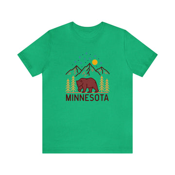 Buy heather-kelly Minnesota T-Shirt - Retro Unisex Minnesota Shirt