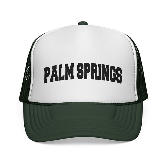 Palm Springs, California Collegiate Style Trucker Hat