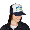 Miami, Florida Retro Sailboat Trucker Hat-9