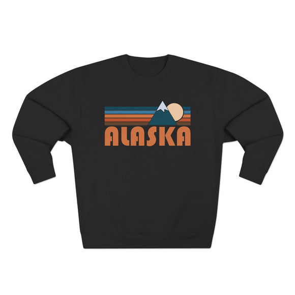 Premium Alaska Retro Mountain Graphic Sweatshirt