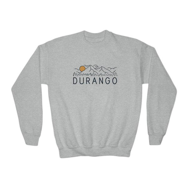 Durango, Colorado Youth Sweatshirt - Unisex Kid's Durango Crewneck Sweatshirt