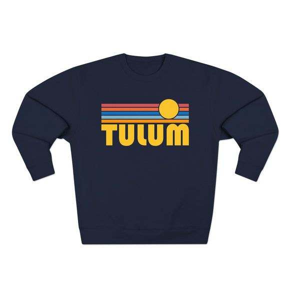 Premium Tulum, Mexico Retro Sun Graphic Sweatshirt