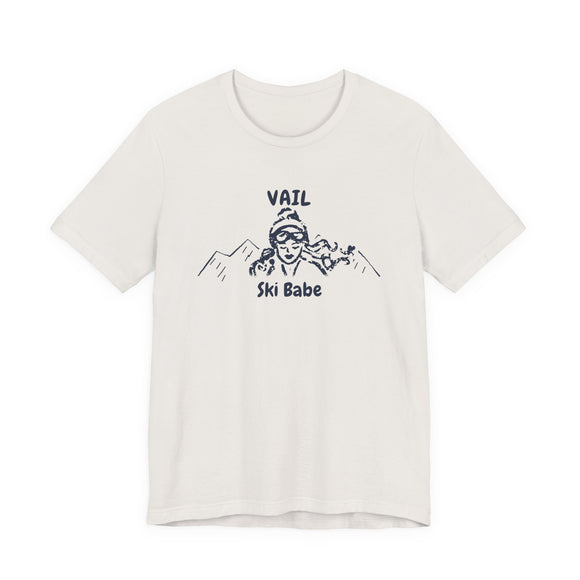 Vail, Colorado Ski Babe T‑Shirt - Retro Skiing Graphic Tee