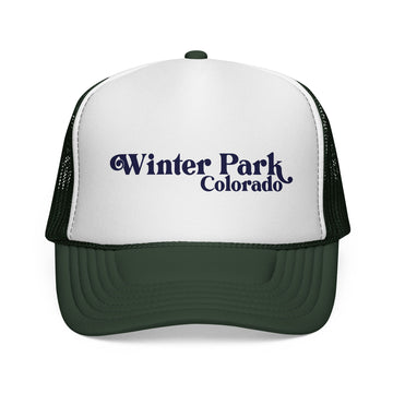 Buy dark-green Winter Park, Colorado Retro Trucker Hat