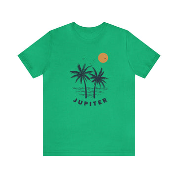 Buy heather-kelly Jupiter, Florida T-Shirt - Retro Unisex Jupiter Shirt - Palm Trio