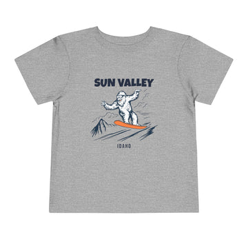 Buy athletic-heather Sun Valley, Idaho Yeti Snowboard Toddler Tee