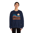 Oregon Sweatshirt Retro Mountains, Oregon Unisex Graphic Crewneck-21