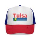 Tulsa, Oklahoma Retro Corn and Farm Trucker Hat-1