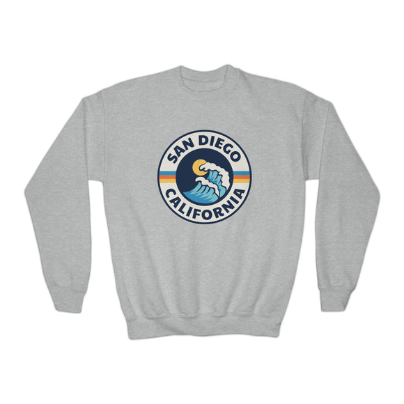 San Diego, California Youth Sweatshirt - Unisex Kid's San Diego Crewneck Sweatshirt