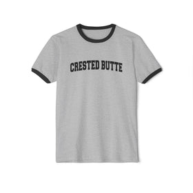 Crested Butte, Colorado Cotton Ringer Graphic Tee - Unisex Crested Butte T Shirt, Vintage Style Tee, Men's/Women's Tee
