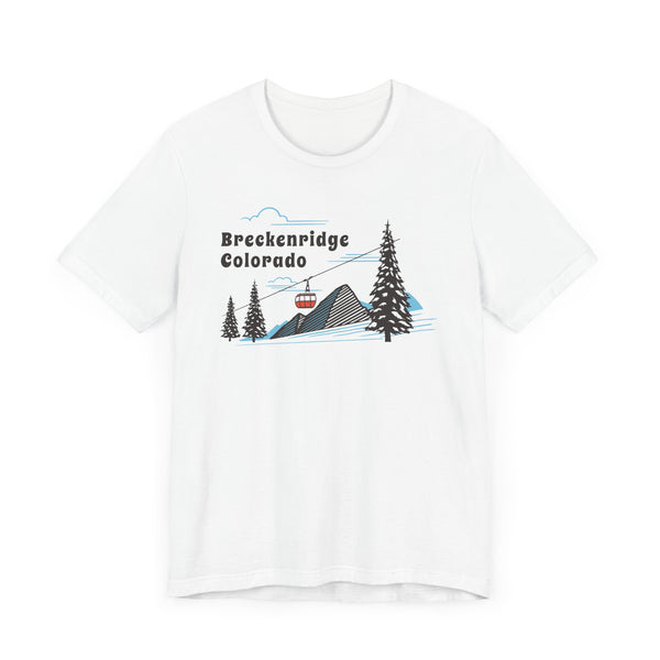 Breckenridge, Colorado T-Shirt - Retro Ski Mountain Gondola Unisex Breckenridge Shirt