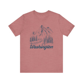 Washington Graphic Tee - Mountain Illustration Washington T Shirt