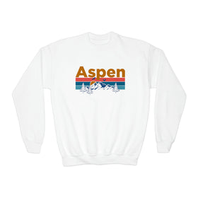 Aspen, Colorado Youth Sweatshirt - Unisex Kid's Aspen Crewneck Sweatshirt