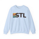 St. Louis, Missouri STL Retro Stripe Sweatshirt-4