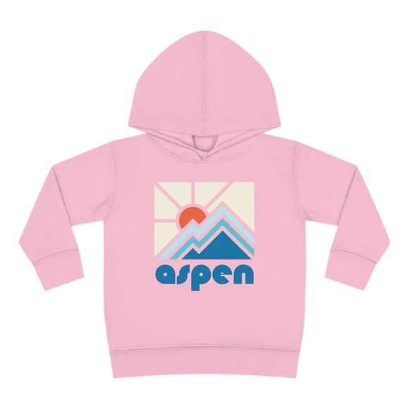 Aspen, Colorado Toddler Hoodie - Minimal Style Unisex Aspen Toddler Sweatshirt