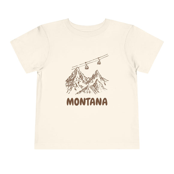 Montana Toddler T-Shirt — Vintage Gondola Ski Mountain Tee