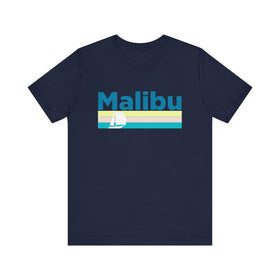 Buy navy Malibu, California T Shirt - Sailboat Graphic Tee