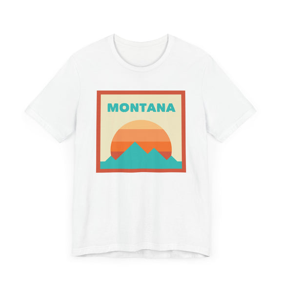 Retro Montana T-Shirt, Mountain Sun Tee, Unisex Graphic Shirt, Vintage Montana Top, Outdoor Adventure Clothing