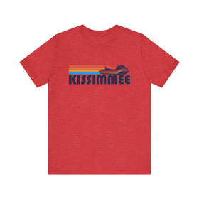 Buy heather-red Kissimmee River, Florida T Shirt - Retro Jetski PWC Graphic Tee