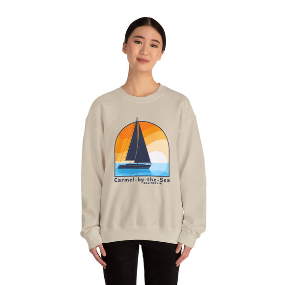 Carmel by the Sea, California Sweatshirt - Sailboat Carmel by the Sea Crewneck Sweatshirt