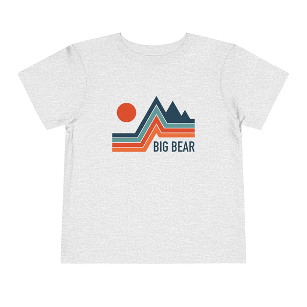 Big Bear, California Toddler T-Shirt - Retro Palm Tree Toddler Big Bear Shirt